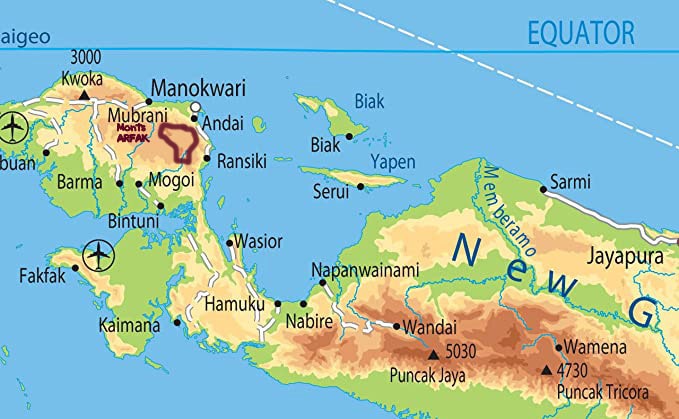 Map of Arfak